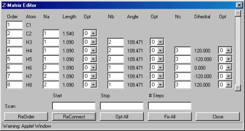 Z-Matrix Editor